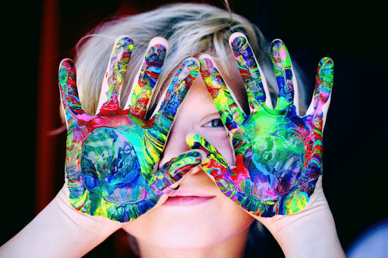 Child hand color